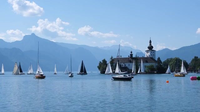 Sailboats, water, castle - NickyPe 