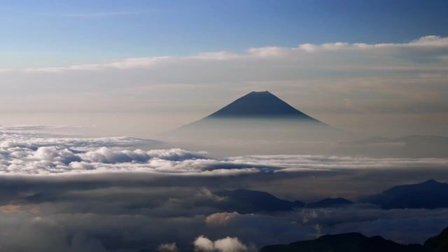 Mount Fuji, morning, clouds- Kanenori
