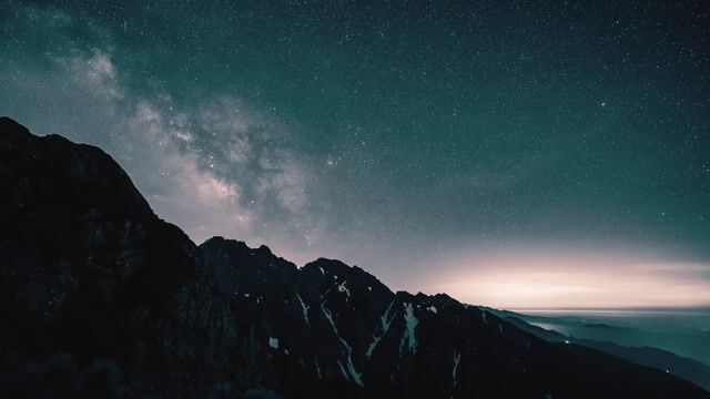 Starry Sky, mountains, milky way - Kanenori