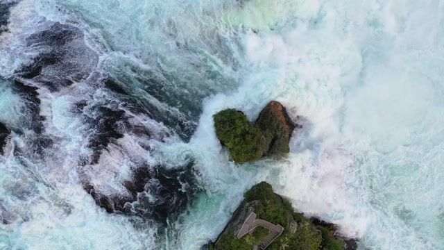 Waterfall, rock, foaming