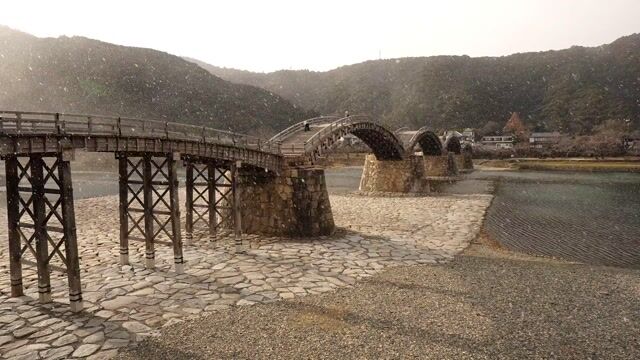 Bridge, wooden bridge, historic monuments - Kanenori
